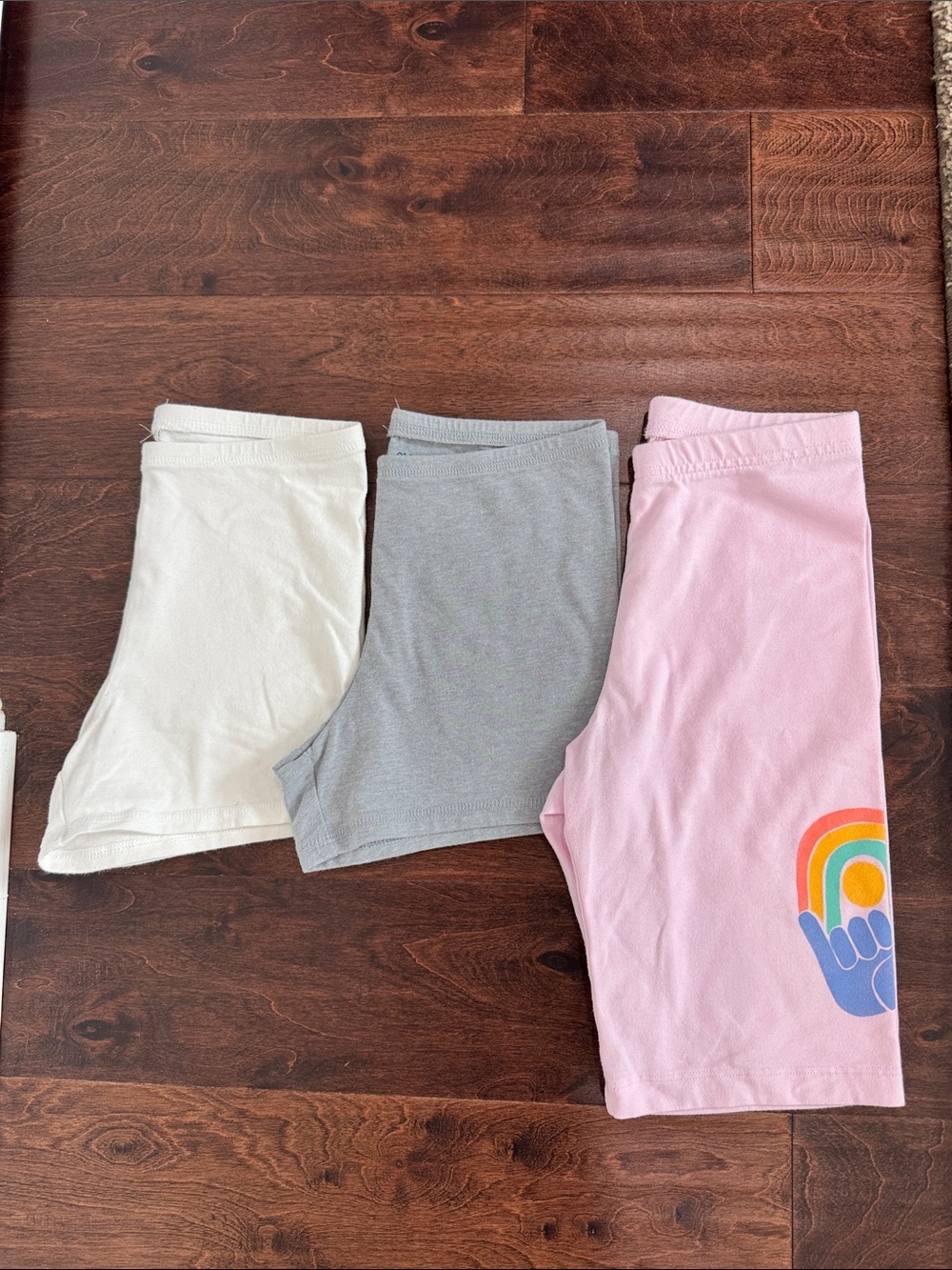 Old Navy Biker Shorts Bundle Lightweight & Stretchy Pink White Grey, Sz XL 14-16